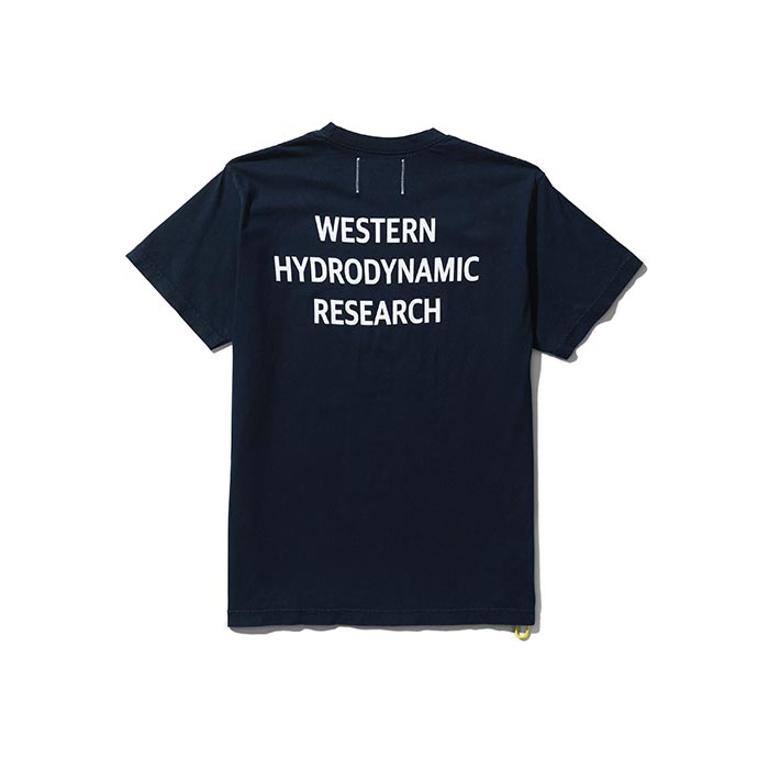 ウェスタン ハイドロダイナミック リサーチ MWHR24S8033-M WORKER S/S TEE ネイビー メンズ 半袖 プリント Tシャツ バックプリント WHR