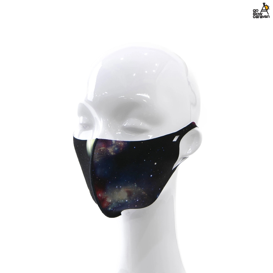 接触冷感 総柄マスク 2P:宇宙