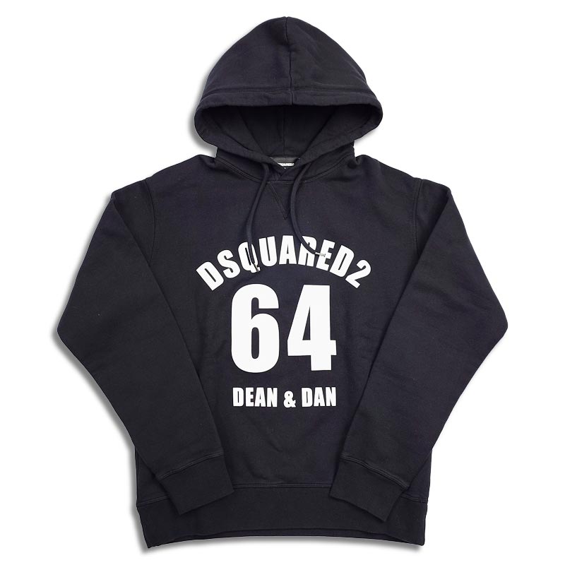 30%OFF ディースクエアード S71GU0604 64 Cool Fit Hoodie Sweatshirt ブラック メンズ スウェット パーカー 裏起毛