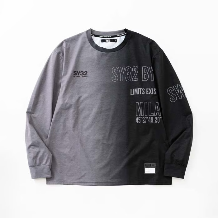 SY32 by SWEET YEARS(エスワイサーティトゥ バイ スウィートイヤーズ) GRADATION LOGO L/S TEE 32-26SN1-12