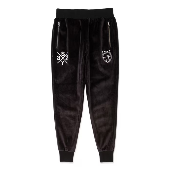 SY32 by SWEET YEARS(エスワイサーティトゥ バイ スウィートイヤーズ) VELOUR 3 LAYER PANTS 15519 BLACK