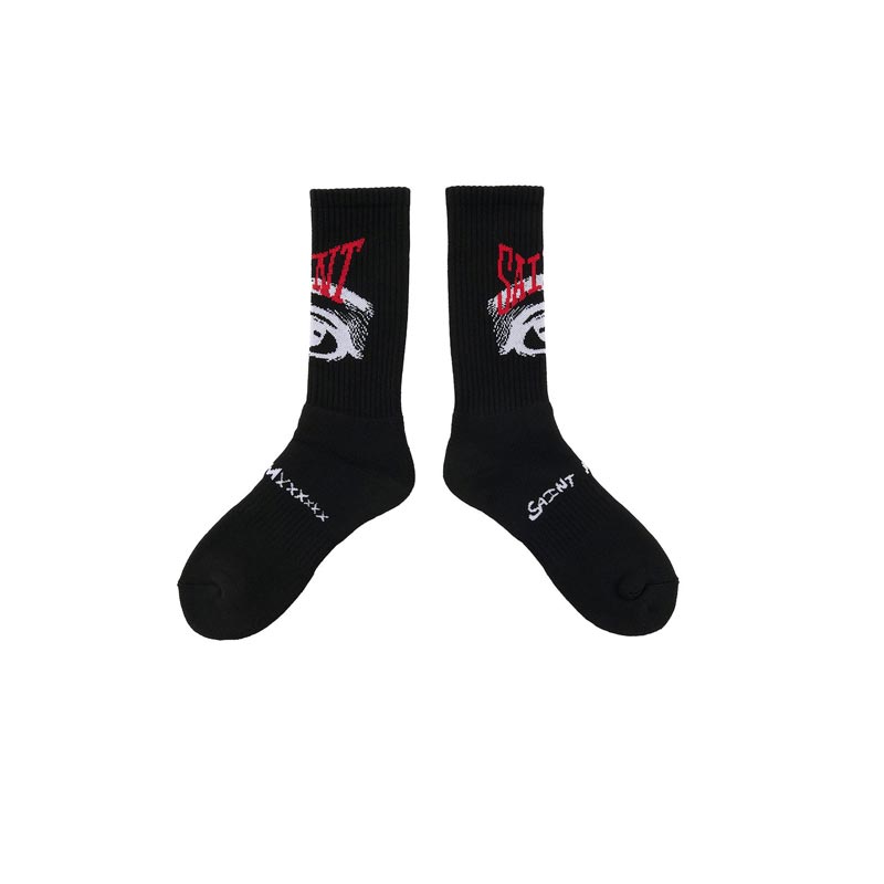 セントマイケル SM-HR8-0000-101 SOCKS / EYE / BLK メンズ ソックス 靴下