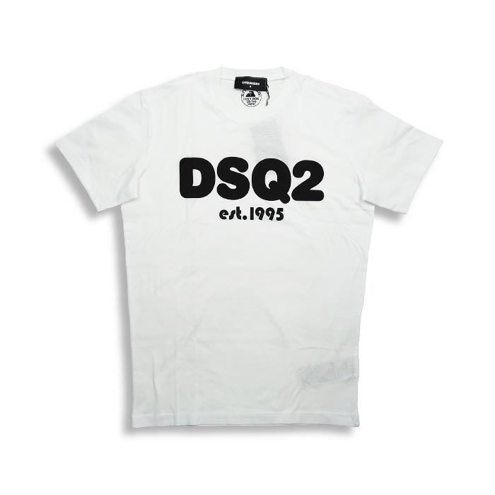 ディースクエアード S74GD1086 DSQ2 COOL T-SHIRT メンズ 半袖 プリント Tシャツ ホワイト
