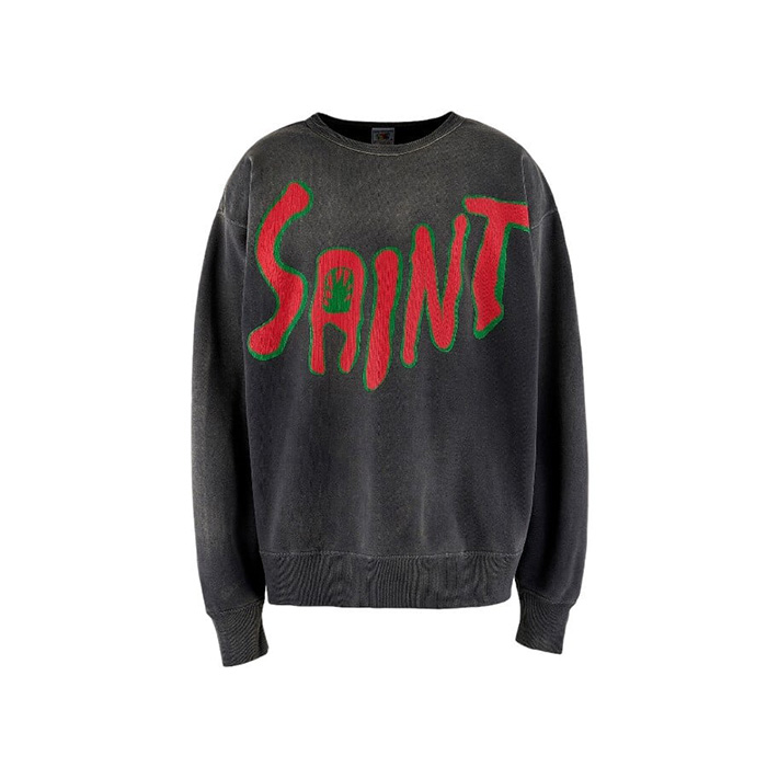 SAINT Mxxxxxx(セントマイケル) SM-A23-0000-018 / CRW N SWT / MX6 / BLK クルーネックスウェット