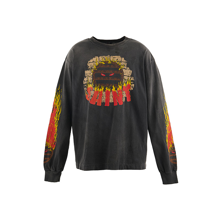 SAINT Mxxxxxx(セントマイケル) SM-YS1-0000-015 / LS TEE / LIVE IN HELL / BLACK / ロンT
