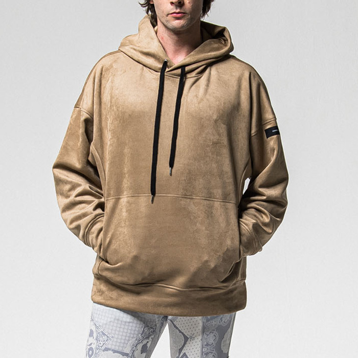 RESOUND CLOTHING(リサウンドクロージング) suede loose hoodie / RC38-C-006 / ブラウン