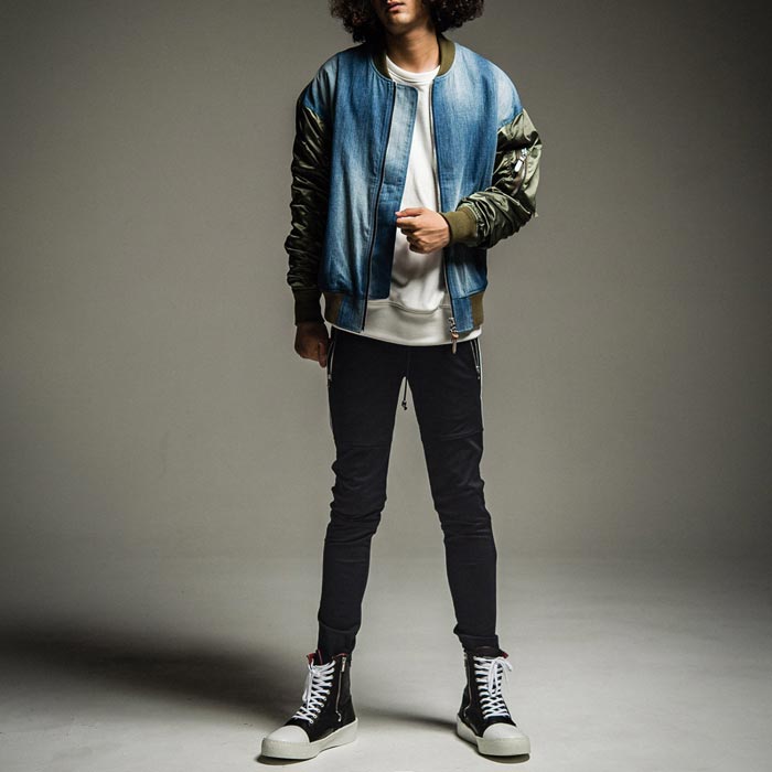 30%OFF RESOUND CLOTHING リサウンドクロージング RC22-JK-003-2 David JACKET DENIMKHAKI ドロップショルダー フライトジャケット