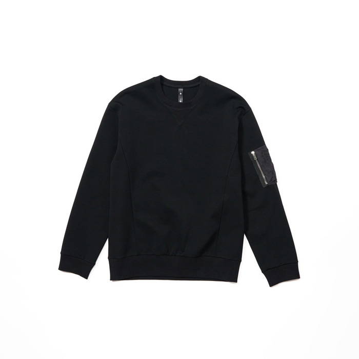 wjk(ダブルジェイケイ) 7116-cj31 utility pocket sweatshirt ブラック