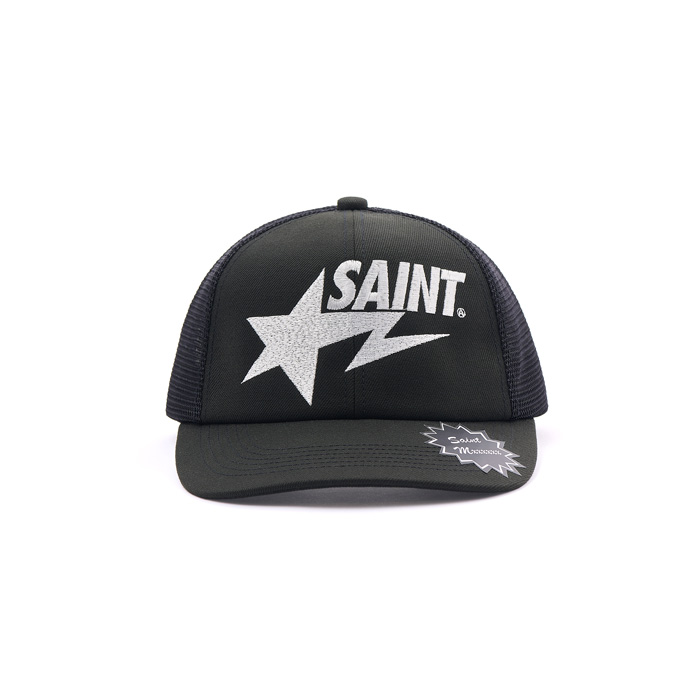 SAINT Mxxxxxx(セントマイケル)×A BATHING APE(アベイシングエイプ) SM-MK8-0000-C59/BAPE_MESH CAP/BLK