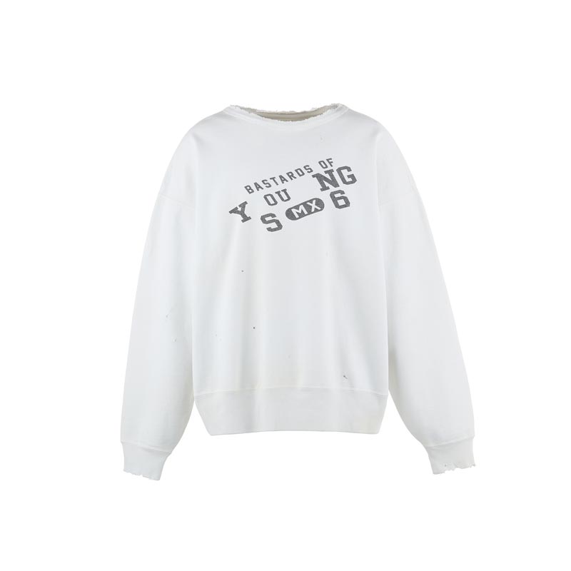 セントマイケル SM-HR8-0000-C38 BJ_CREW NECK SWEAT / YOUNG / WHT メンズ 長袖 プリント スウェット トレーナー BerBerJin コラボ