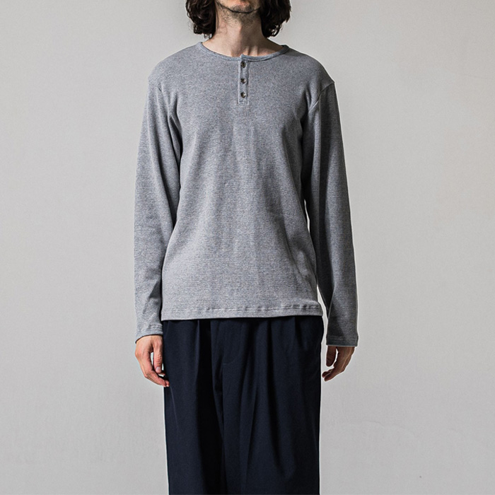 RESOUND CLOTHING(リサウンドクロージング) WAFFLE HENRY RC39-C-001 GREY