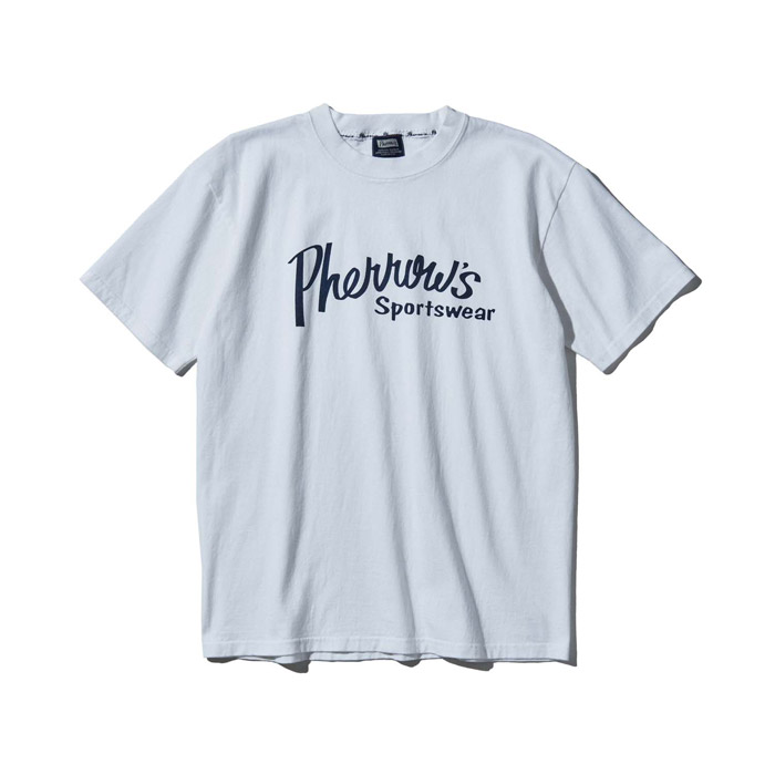 フェローズ 23S-PT1 Pherrow's Sports メンズ 半袖 プリント Tシャツ White