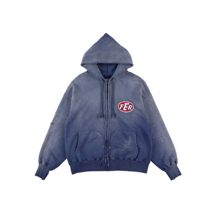 BOWWOW(バウワウ) FER MOTORSPORT ZIP HOODIE AGED / BW261-FMSZH / BLUE