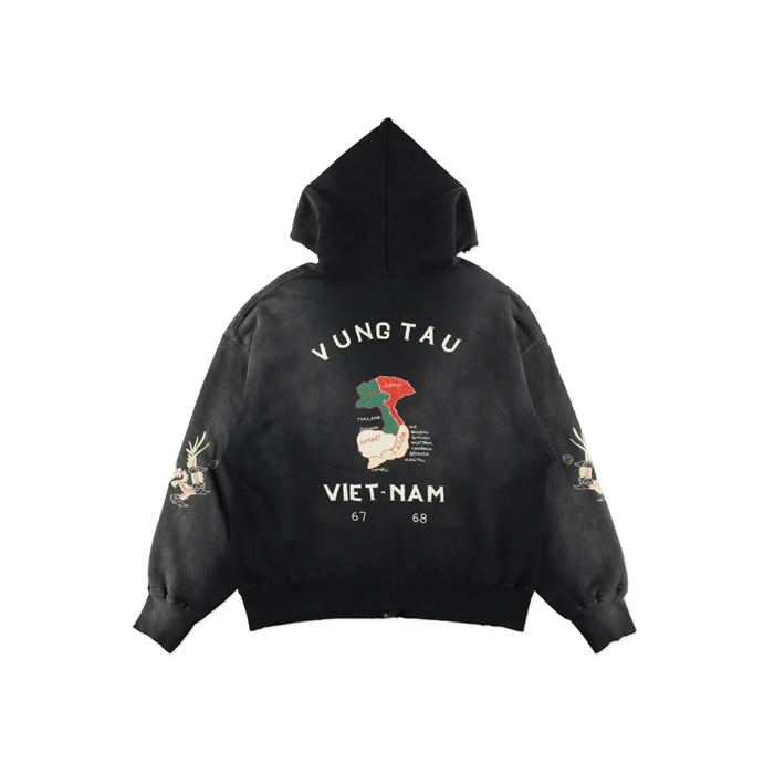 BOWWOW(バウワウ) VIETNAM ZIP HOODIE AGED / BW261-VZH / BLACK