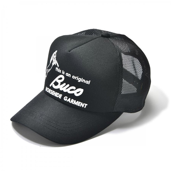 ブコ BA23004 BUCO MESH CAP / THIS IS AN ORIGINAL BUCO ロゴキャップ 帽子 ブラック