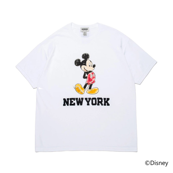 バウワウ BW241-MMNT BOW WOW × RECOGNIZE / MICKEY MOUSE NEW YORK TEE WHITE ニューヨークTシャツ ホワイト メンズ