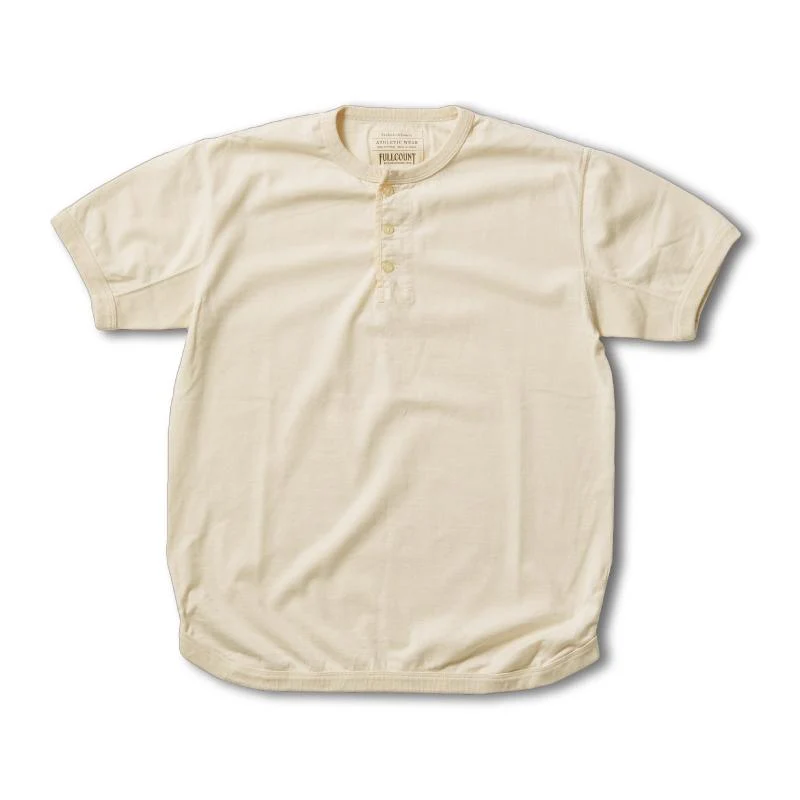 FULLCOUNT(フルカウント) 5222H-21 Flat Seam Heavyweight Henley T Shirt Ecru