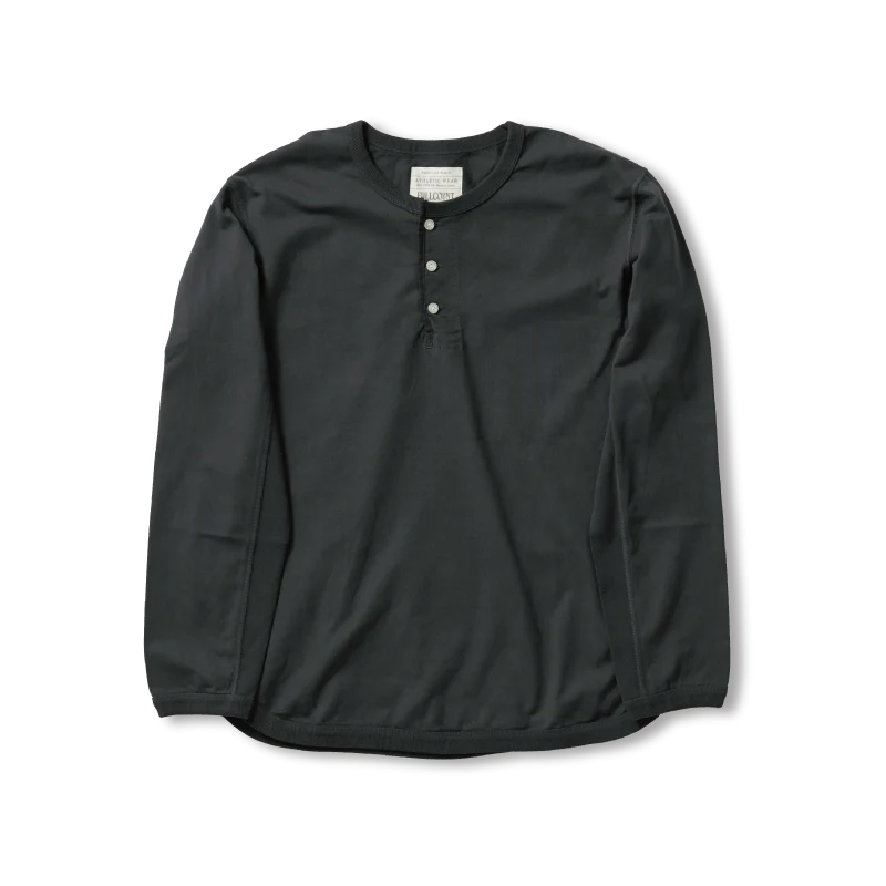 FULLCOUNT(フルカウント) 5222LH Flat Seam Heavyweight Longsleeve Henley T Shirt Ink.Blk