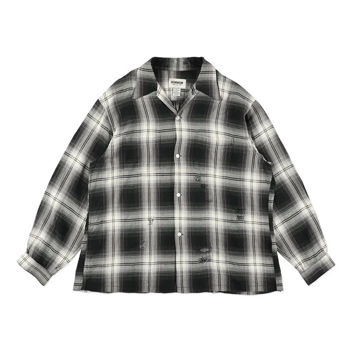 BOWWOW(バウワウ) REMADE RAYON PLAID SHIRT AGED
