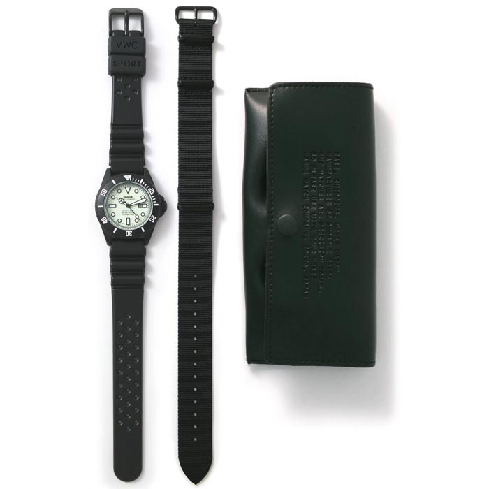 ヴァーグウォッチ SON01-N Diver's Son ブラック / ルミナス メンズ 腕時計 ダイバーズウォッチ 防水 ベルト交換用工具 オリジナルポーチ付き