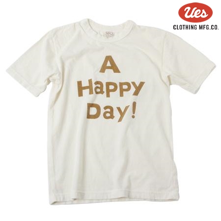 A HAPPY DAY! Tシャツ/ホワイト/イエロー