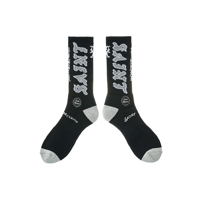SAINT Mxxxxxx(セントマイケル) SM-MK8-0000-109 / SOCKS / SAINT/ BLACK+GREY