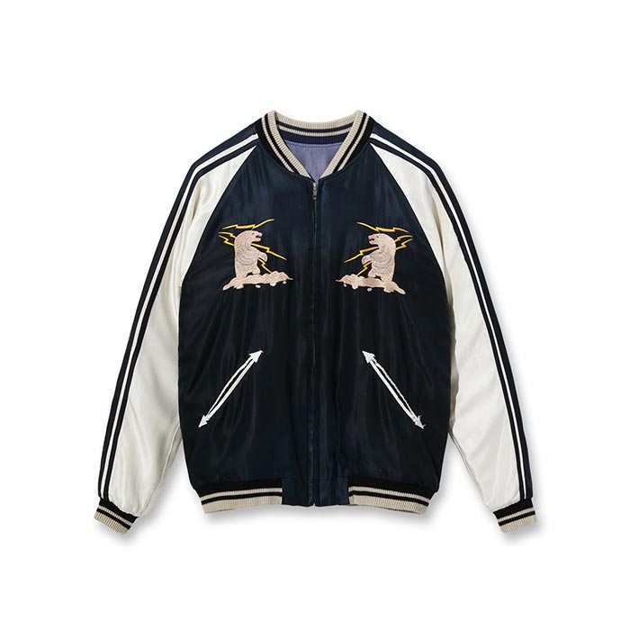 テーラー東洋 Lot No. TT15492-119 Late 1950s Style Acetate Souvenir Jacket “POLAR BEAR” × “MOOSE” (AGING MODEL)