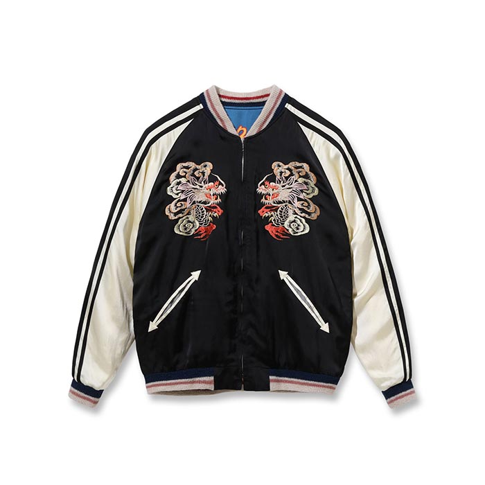 テーラー東洋 Lot No.TT15531-119 Early 1950s Style Acetate Souvenir Jacket “KOSHO & CO.” Special Edition “DUELLING DRAGONS” × “JAPAN MAP (HAND PRINT)”