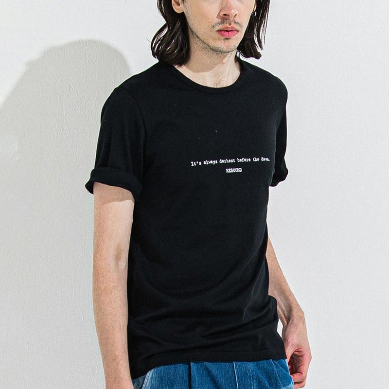 36th Collection リサウンドクロージング RC36-T-002 GIZA DAWN ROLL UP TEE ブラック ロールアップTシャツ メンズ 2025年5月中旬頃入荷予定