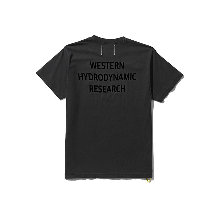 ウェスタン ハイドロダイナミック リサーチ MWHR24S8033-M WORKER S/S TEE ブラック メンズ 半袖 プリント Tシャツ バックプリント WHR