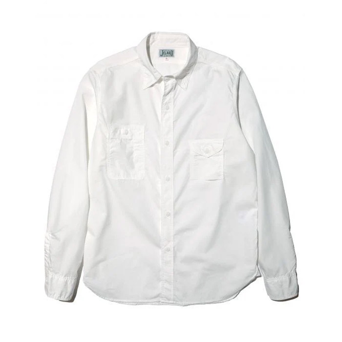 ジェラード JP94113 Smoker Shirt White スモーカーシャツ ガチャポケタイプ ワークシャツ ホワイト メンズ
