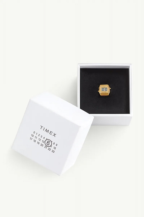 MM6(エムエムシックス) × Timex(タイメックス) T80リングウォッチ M/L ゴールド