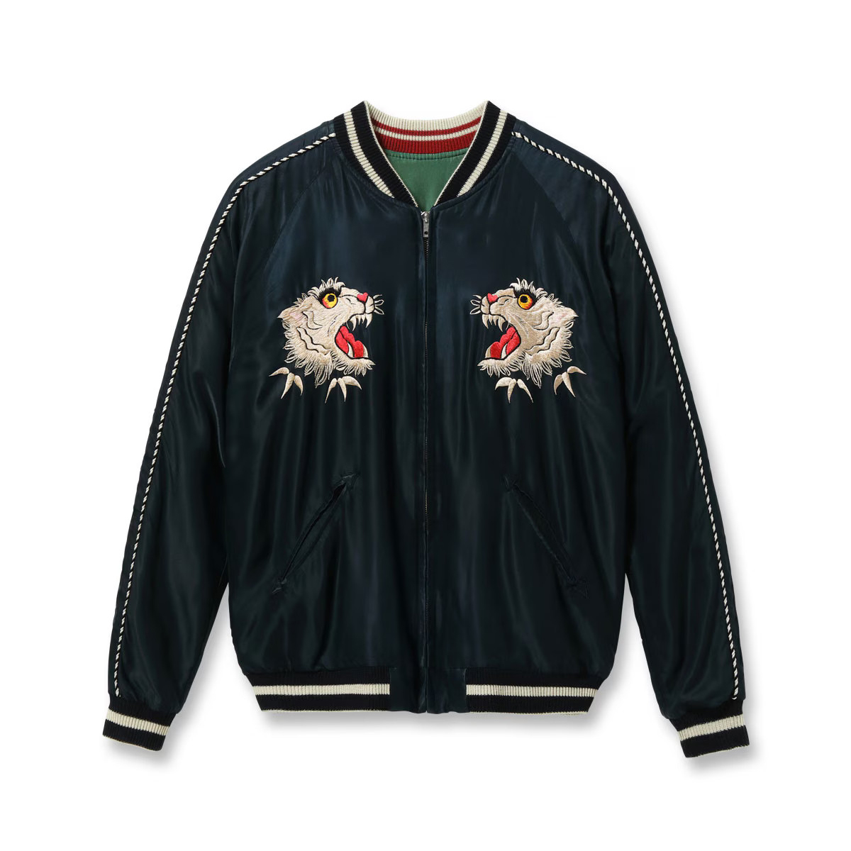 TAILOR TOYO（テーラー東洋）Lot No. TT15878-119 / Mid 1950s Style Acetate Souvenir Jacket “TIGER HEAD” × “CHEVY LOVER” (AGING MODEL)