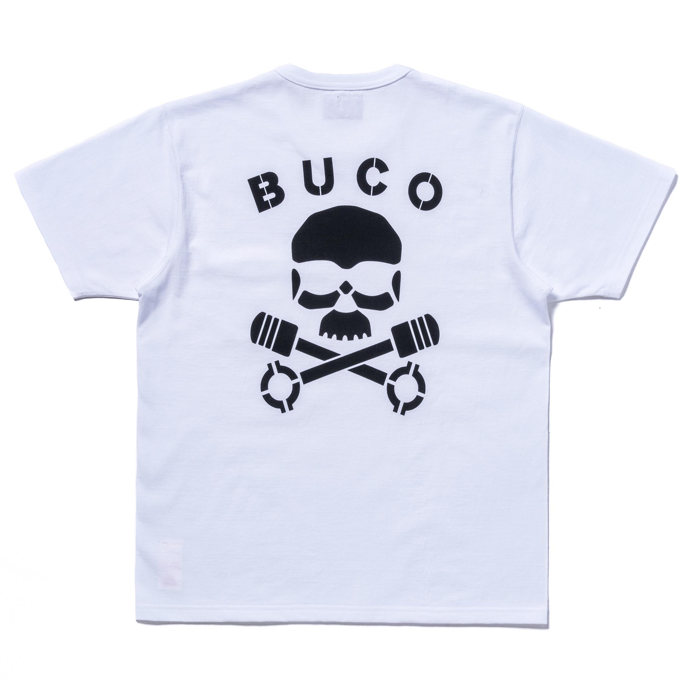 BUCO TEE / SKULL PISTON:WHITE