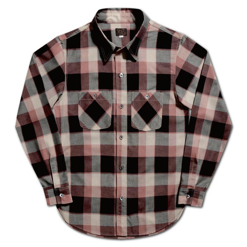25SS デラックスウエア LV-31 50s CHECK PATTERN レッド メンズ 長袖 チェック シャツ