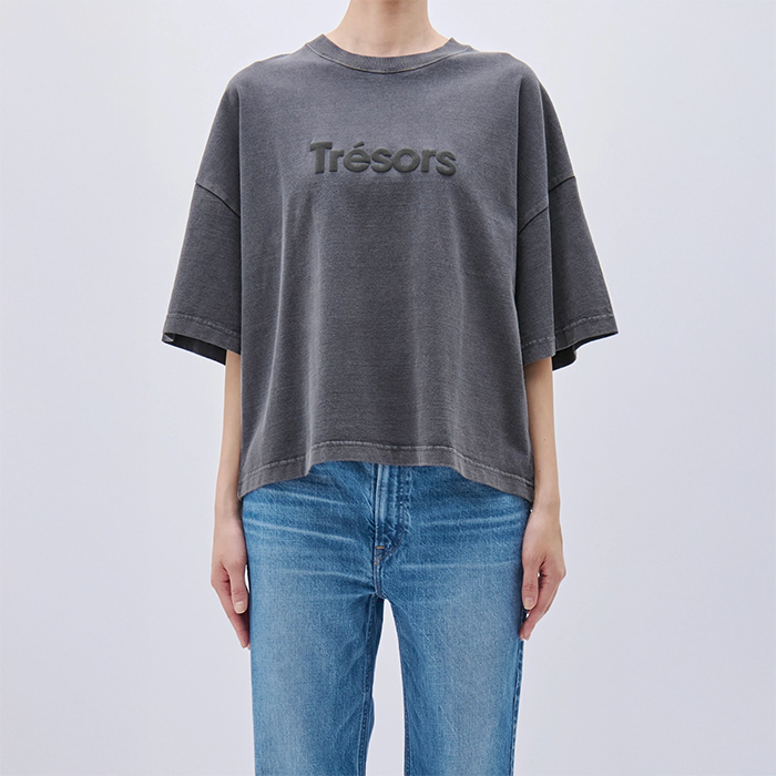 アッパーハイツ 262CW02 BIG WIDE TEE (ビッグワイドティー) FADED BLACK レディース カットソー