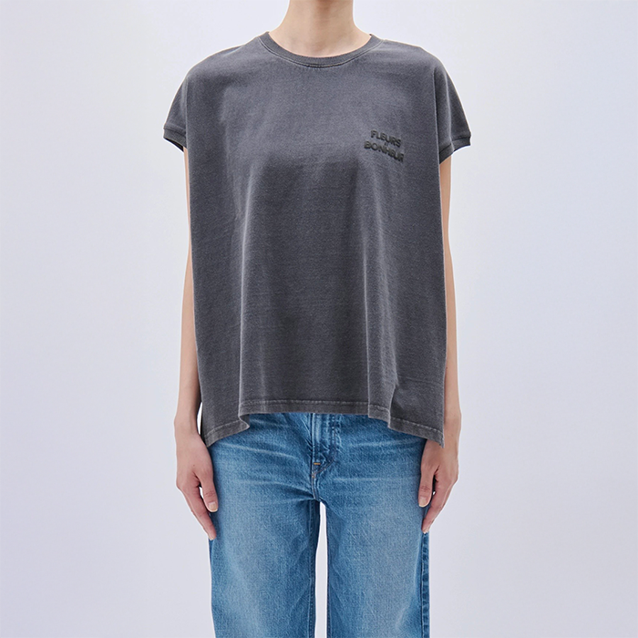 アッパーハイツ 262CW01 BIG NO SLEEVE TEE (ビッグンノースリーブティー)  FADED BLACK レディース カットソー