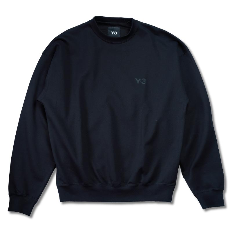 ワイスリー JN4926-APPS25 FT CREW SWEAT フレンチテリー クルー スウェット ブラック 長袖 ブランドロゴ メンズ