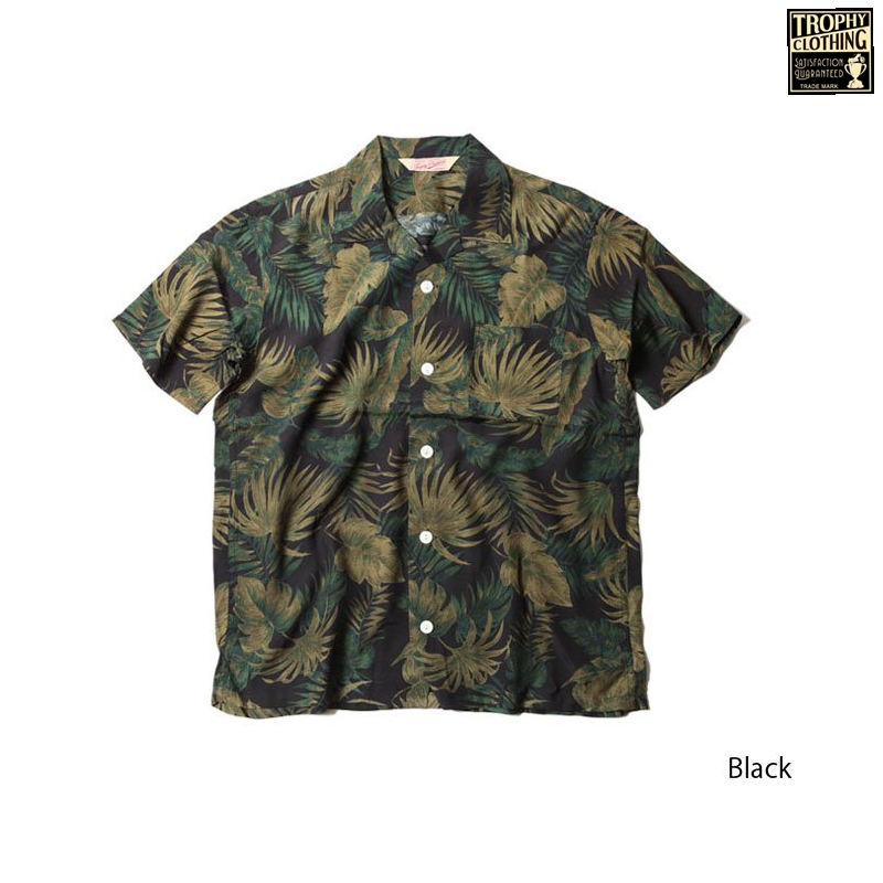 Duke Hawaiian S/S Shirt:BLACK