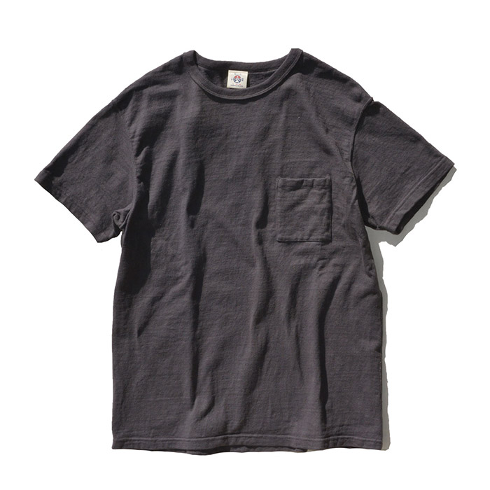 サムライジーンズ SJST-SC03 和綿ポケットTシャツ サムライコットン零天竺ヘビィーオンス 黒豆色