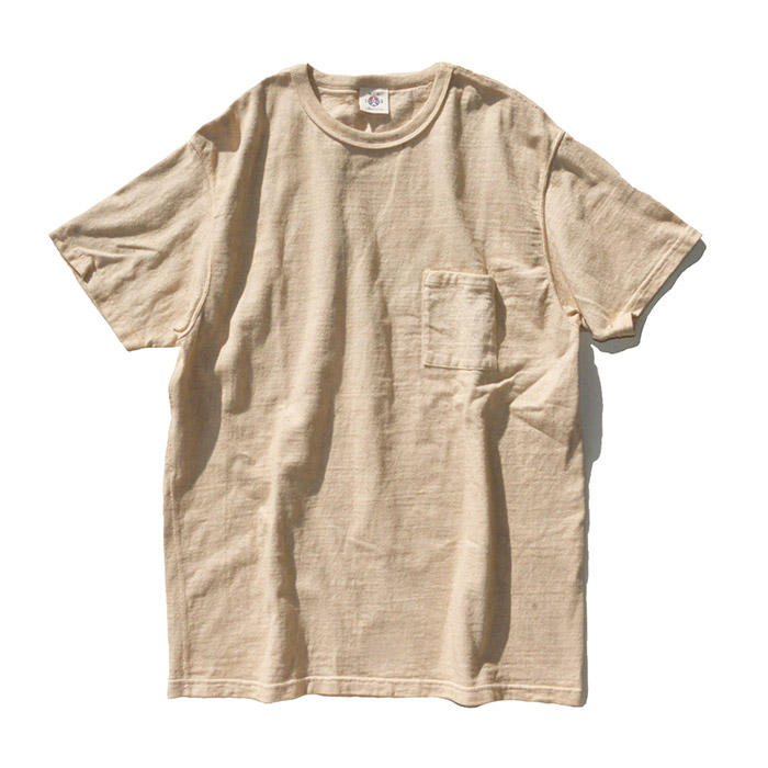 サムライジーンズ SJST-SC03 和綿ポケットTシャツ サムライコットン零天竺ヘビィーオンス 淡栗色