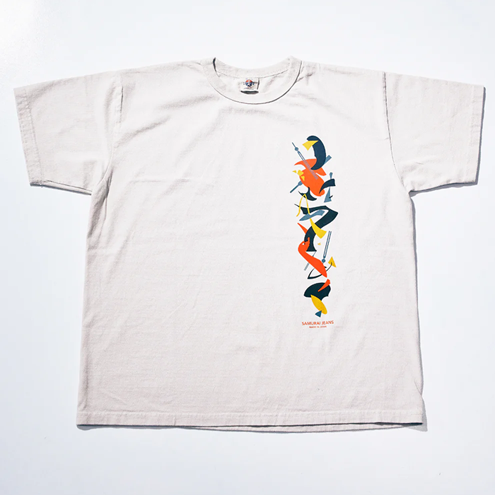 SAMURAI JEANS(サムライジーンズ)SJST26-103 (ヘビーウエイトTシャツ):Light Gray