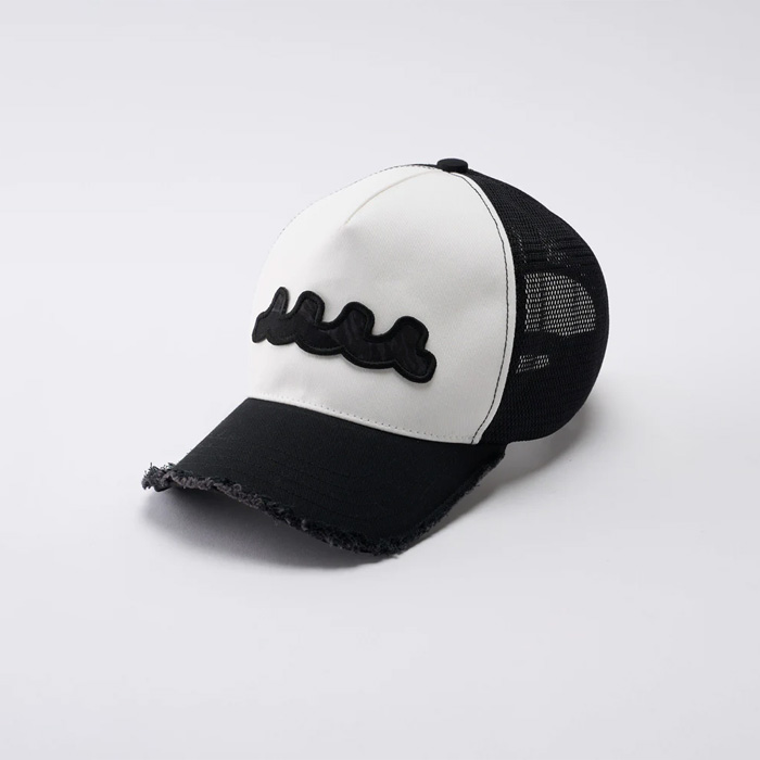 muta(ムータ) × wjk(ダヴルジェイケイ) wave cut-off mesh 810 mw05 cap black×white (19)