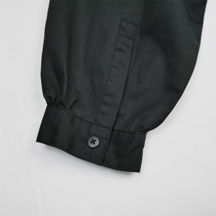 ポータークラシック PC-027-1815 GABARDINE STAND COLLAR LONG SMOCK SHIRT  ギャバジンスタンドカラーロングスモックシャツ ブラック