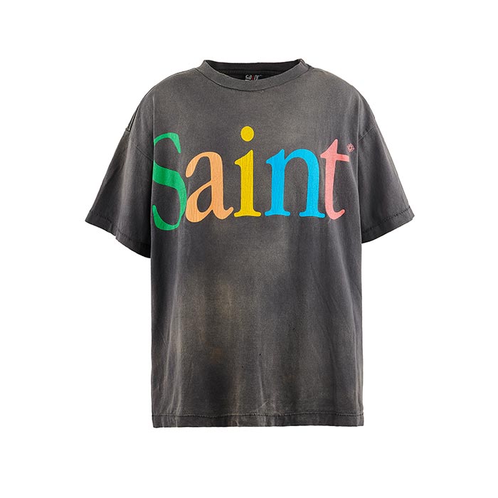 セントマイケル SM-YS8-0000-001 SS TEE / COLOFUL SAINT / BK メンズ 半袖 プリント Tシャツ