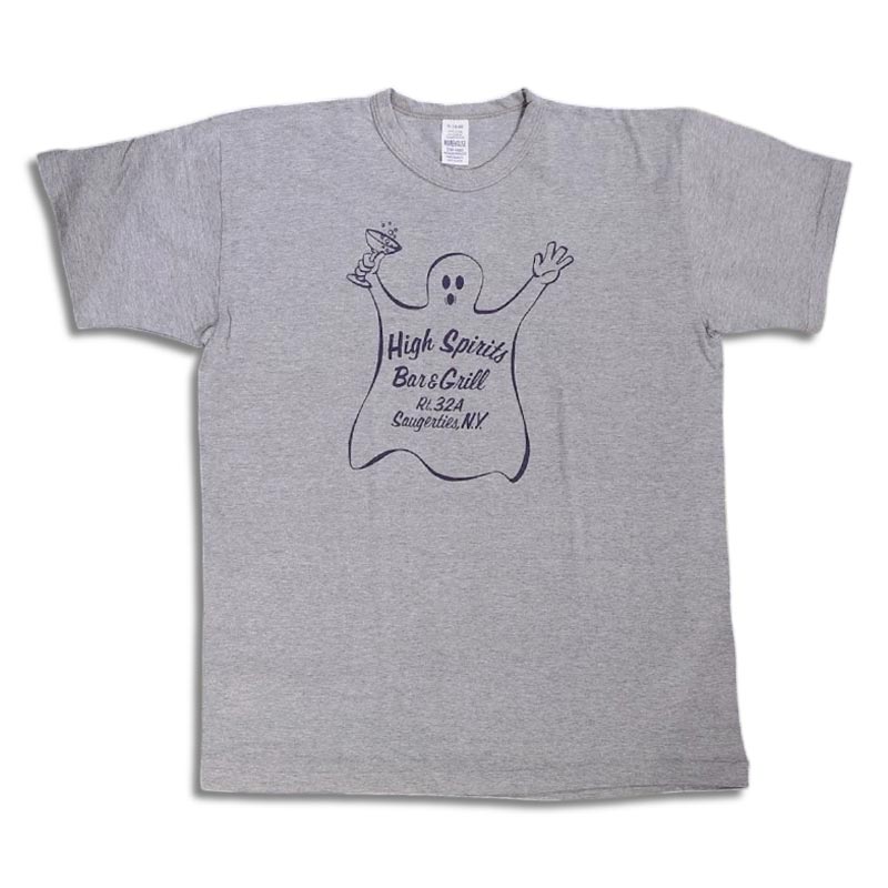 ウエアハウス WHTS-25SS004 Lot 4064 HIGH SPIRITS 杢グレー メンズ プリント Tシャツ