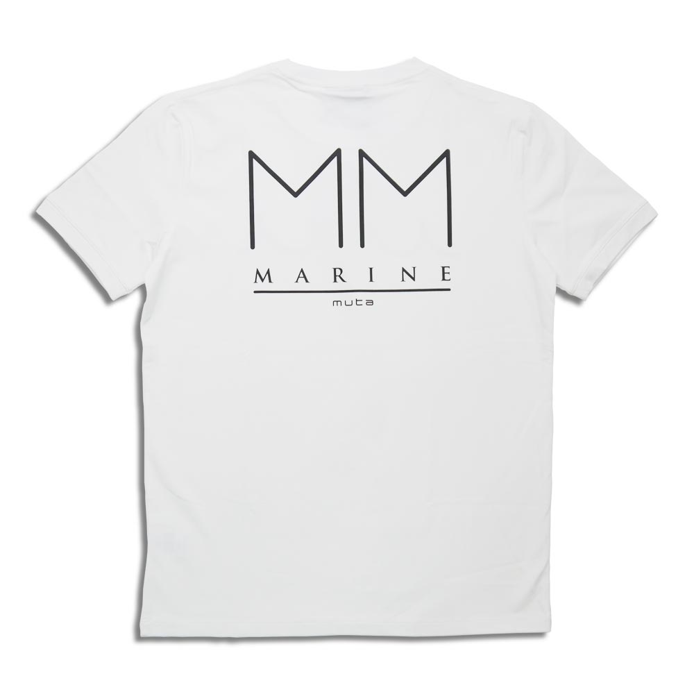 ムータマリン MMAX-434457 THIN WAVE ツインウェーブ Tシャツ ホワイトブラック ユニセックス プリント Tシャツ