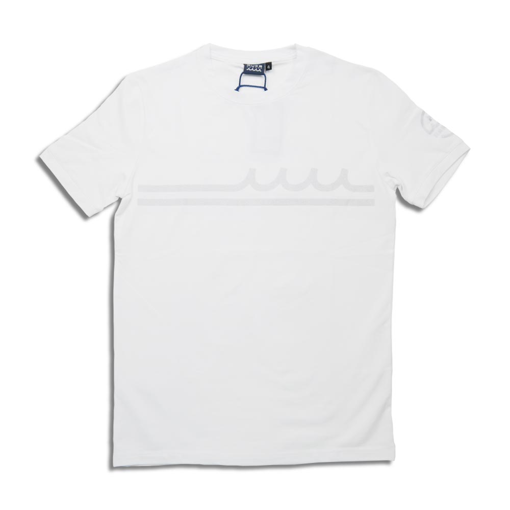ムータマリン MMAX-434466 METAL LINE Tシャツ ホワイト ユニセックス プリント Tシャツ