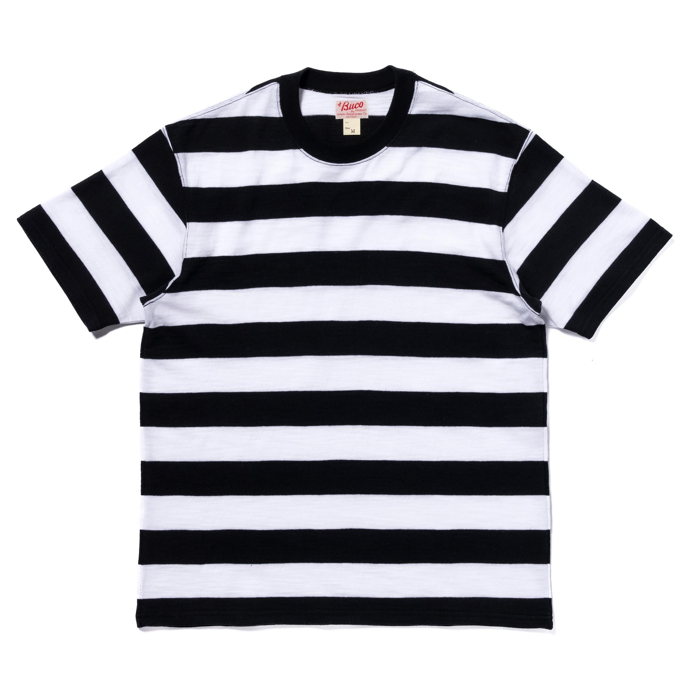 BUCO STRIPE TEE S/WHITE