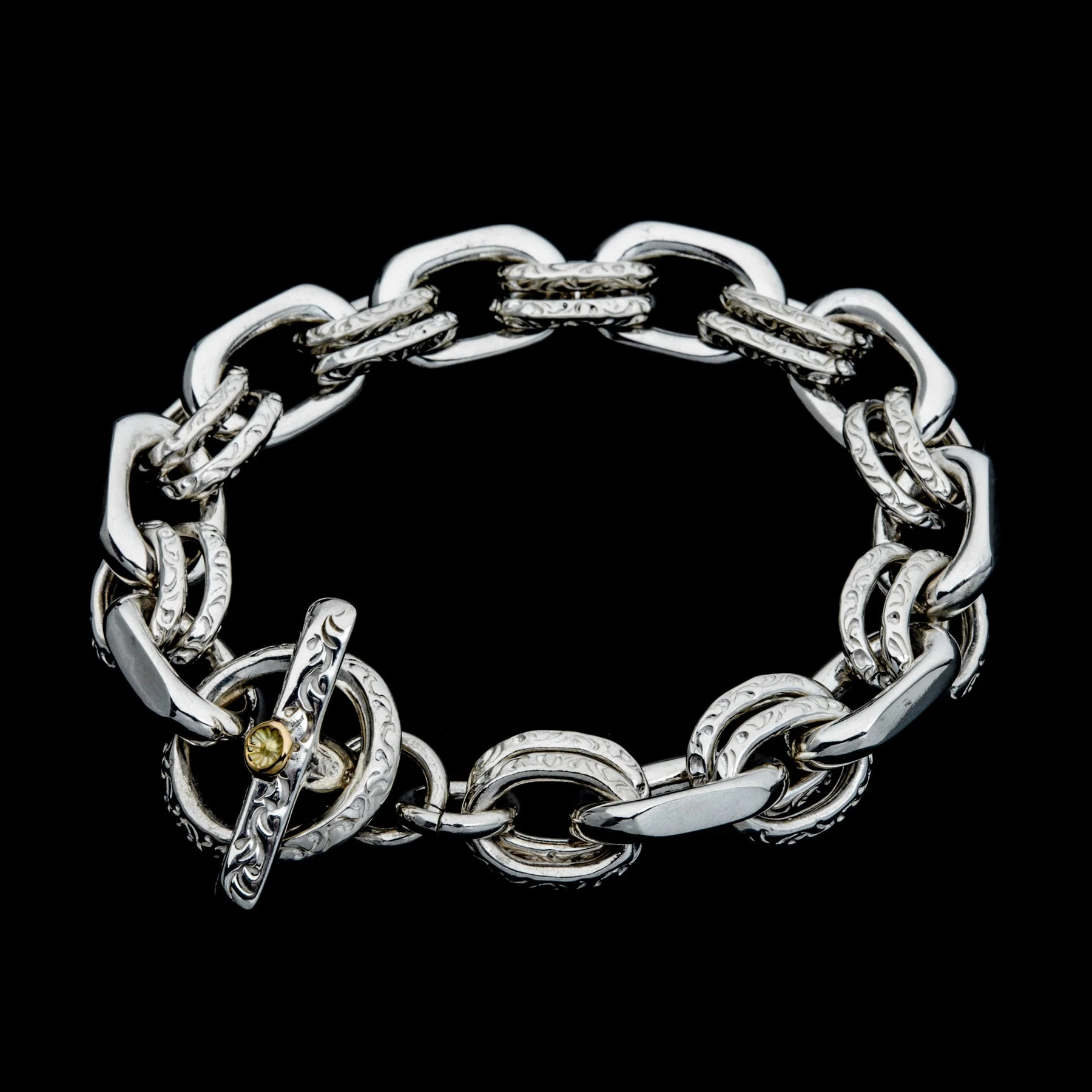MOTOR(モーター)BR-01 UEDA HANDMADE CHAIN BRACELET (18KGOLD ACCENT) / K18メタル付ウエダハンドメイドチェーン